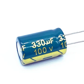 100 шт./лот высокочастотный низкоомный алюминиевый электролитический конденсатор 100 В 330 мкФ размером 13 *20 330 МКФ 20%