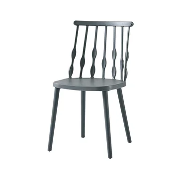12 Пластиковый стул с утолщенной домашней простой современной креативной спинкой для переговоров Windsor стул Интернет red ins кафе обеденный стул