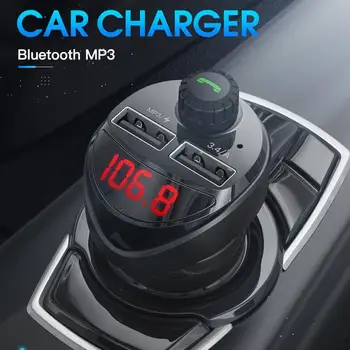 Bluetooth 4.2 FM-передатчик Hands Free Автомобильный комплект MP3 Музыкальный плеер USB Автомобильное зарядное Устройство