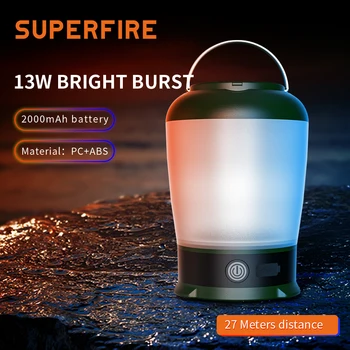 SuperFire T31 Портативный прожектор 360 ° USB перезаряжаемый дорожный водонепроницаемый фонарь для кемпинга на открытом воздухе рабочий ночник