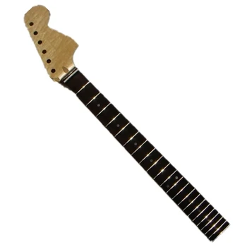 Tiger Flame Maple электрическая гитара DIY head neck 22 лады 25,5 дюймов Незавершенная замена точечной инкрустации