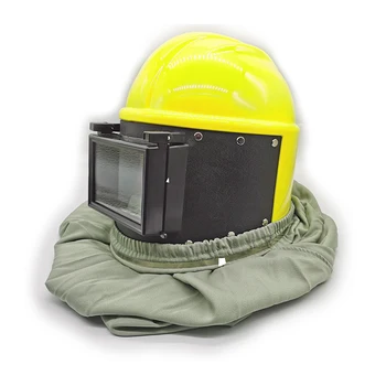 TS-01B Новый защитный шлем для пескоструйной обработки, маска для распыления краски, двухслойная линза из АБС-пластика, маска для распыления плоского стекла