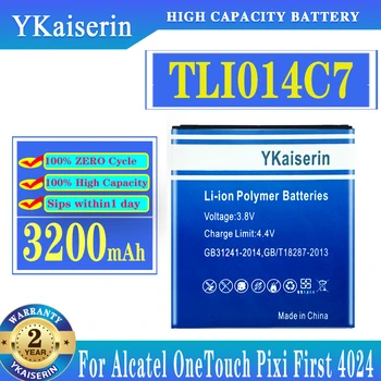 YKaiserin 3200 мАч TLi014C7 Батарея для ALCATEL Onetouch Pixi First 4024D 4,0 