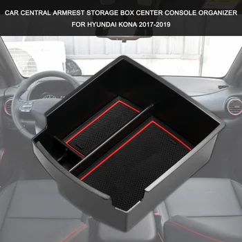 Автомобильный Центральный подлокотник, ящик для хранения, Органайзер для центральной консоли, замена лотка для центральной консоли для Hyundai Kona 2017-2019