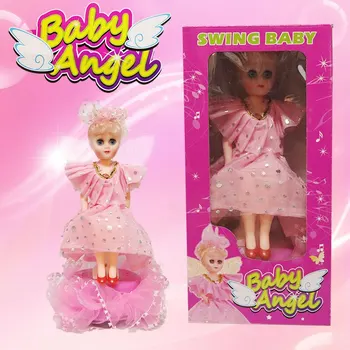 Большие крылья, вращающаяся девочка-ангел, детские игрушки, могут петь и моргать, имитирующая куклу, девочка На День рождения, изысканная упаковка