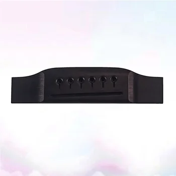Гитарный бридж из черного дерева, седловой бридж для 6-струнной акустической гитары, сменная деталь баса (черный)