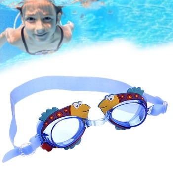 Детские плавательные очки Водонепроницаемые противотуманные Регулируемые очки для плавания HD, Милые мультяшные очки, Аксессуары для плавания