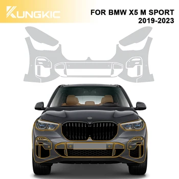 для Bmw X5 M Sport 2019-2023, фара переднего бампера автомобиля и багажника, невидимая прозрачная наклейка из ТПУ для защиты от столкновений