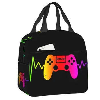 Игровой контроллер Heartbeat Портативный Ланч-бокс Многофункциональный Игровой Термоохладитель для геймеров, сумка для ланча с изоляцией для еды, детская Школьная сумка