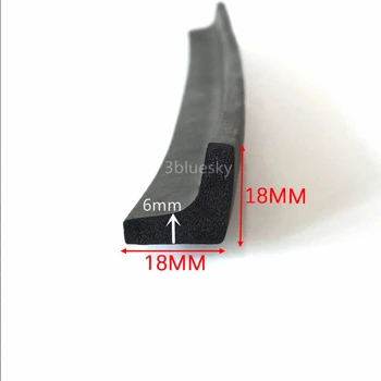 Изготовленный на Заказ Угол Из Вспененной Резины EPDM Corner Protecor Edge Encloser Shield Прокладка Для Предотвращения Столкновений L-Образная Прокладка 18x18 мм Черного цвета