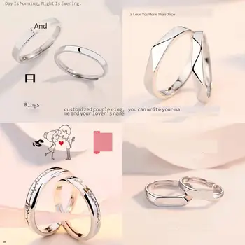 Индивидуальное кольцо для пары, Подарки в стиле вечной любви влюбленным подругам, Регулируемые Открывающие кольца, кольцо Wei Wuxian Lan Wangji