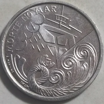 Кораблекрушение Цунами ХАЙЛАНГ Португалия 1999 Памятная монета 200 Эскудо 36 мм 21 г 100% Оригинал