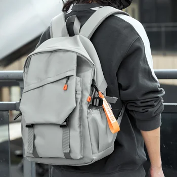 Модный мужской легкий рюкзак для ноутбука с 14-дюймовой большой противоугонной застежкой-молнией для колледжа Mochila из водонепроницаемого материала для молодежи