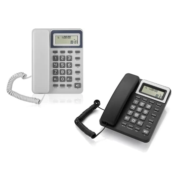 Настольный проводной телефон с 16 видами мелодий звонка для офиса и дома, стационарный челнок