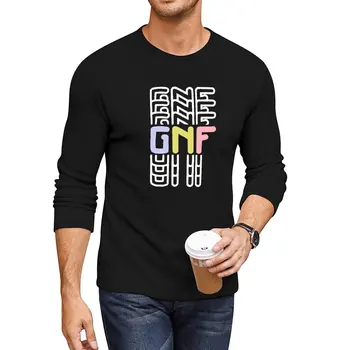 Новый GeorgeNotFound GNF Логотип Длинная футболка в тяжелом весе футболки плюс размер топы футболки мужские однотонные футболки мужские