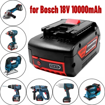 Оригинальный Литий-ионный Аккумулятор 18V 10000mAh Для Bosch 18V Battery Backup 10.0A Портативная Сменная Индикаторная лампа BAT609