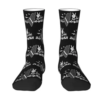 Палестинская Куфия, носки с арабскими надписями, мужские Женские Теплые Забавные Носки для экипажа с палестинской картой, Новинка