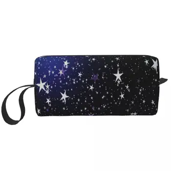 Портативные сумки с голубым небом и звездами, косметички, косметичка для путешествий, кемпинга, активного отдыха, сумка для туалетных принадлежностей и украшений