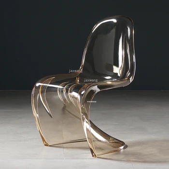 Скандинавские Минималистичные пластиковые обеденные стулья Современные креативные хрустальные стулья для столовой мебели Прозрачный обеденный стул