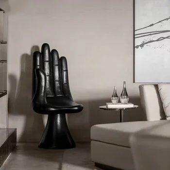 Скандинавский стеклопластиковый стул для отдыха со спинкой особой формы, бергамотовый стул, одноместный креативный диван-кресло, мебельное произведение искусства