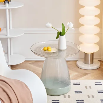 Современный скандинавский креативный Круглый журнальный столик для маленькой гостиной, многофункциональный приставной столик, Простой маленький чайный столик
