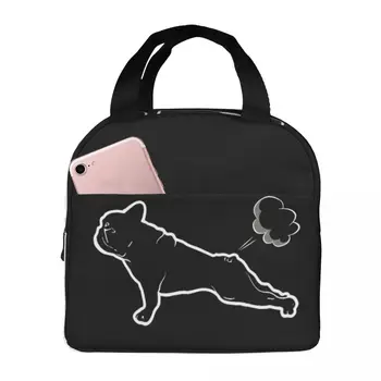Сумки для ланча с термоизоляцией для йоги French Bulldogs, Многоразовая сумка для еды, сумка-холодильник, Ланч-бокс для путешествий, Ученица