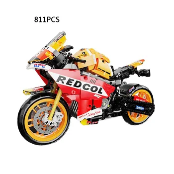 Техническое транспортное средство Мотоцикл Hondas CBR600 Строительный блок Японская моторная модель мотоцикла Паровая сборка Коллекция игрушек из кирпича для подарков