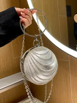 Уникальная нишевая дизайнерская сумка 2023 новая женская сумка на цепочке, сумка-мессенджер, мини-сумка с мячом