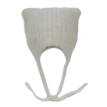 Утепленная зимняя шапочка-бини Плюшевая шапка в форме кошачьих ушей для взрослых, Лыжная прогулочная шапка